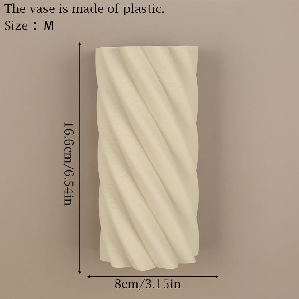 Cross-border Spiral  Wall-mounted Vase Minimalist Creative Wall Decor Flower Vase For Living Room Bedroom Home Decoration Scena