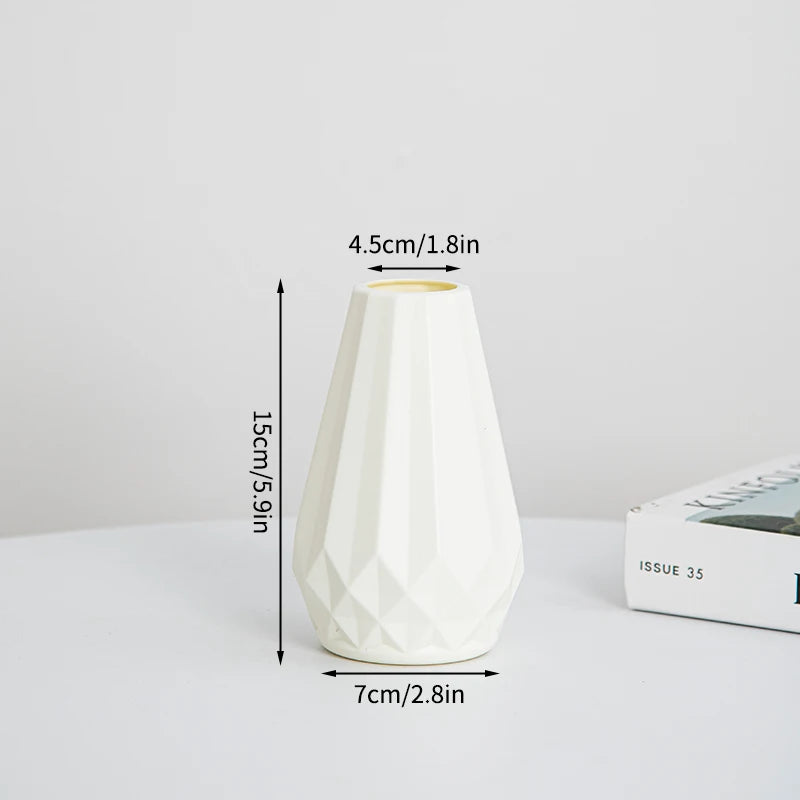 Plastic Flower Vase Nordic Vases for Flowers Creative Spiral Vases Ins Flower Arrangement Container Desktop Ornament Room Decor