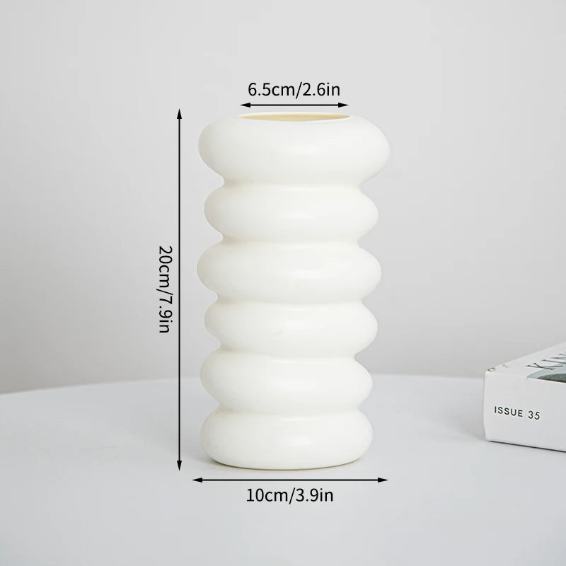 Plastic Flower Vase Nordic Vases for Flowers Creative Spiral Vases Ins Flower Arrangement Container Desktop Ornament Room Decor