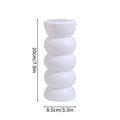 Imitation Ceramic Vase Modern White Plastic Flower Vase Creative Spiral Boho Aesthetic Irregular Flower Vases Wedding Home Decor