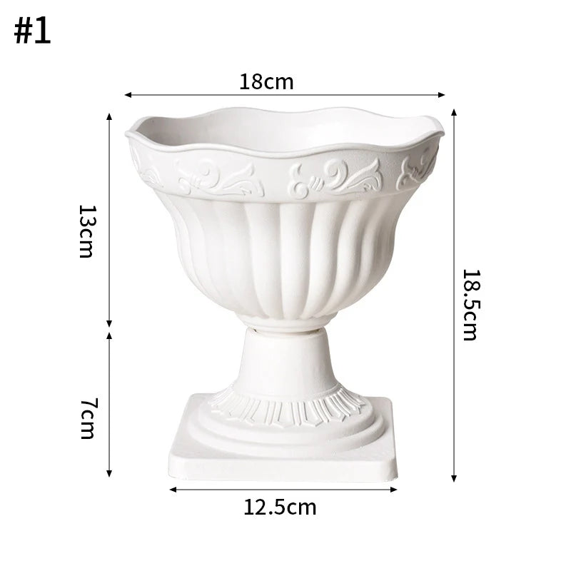 Imitation Ceramic Vase Modern White Plastic Flower Vase Creative Spiral Boho Aesthetic Irregular Flower Vases Wedding Home Decor