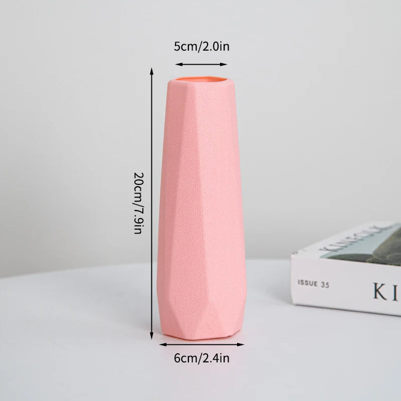 Plastic Flower Vase Nordic Vases for Flowers Creative Spiral Vases Ins Flower Arrangement Container Desktop Ornament Room Decor