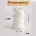 Plastic Spiral White Vase Nordic Flower Arrangement Container for Kitchen Living Bedroom Home Decoration Desk Accessories