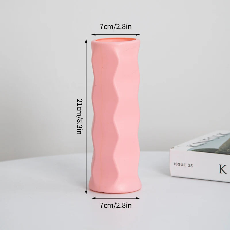 Plastic Flower Vase Nordic Vases for Flowers Creative Spiral Vases Ins Flower Arrangement Container Desktop Ornament Room Decor