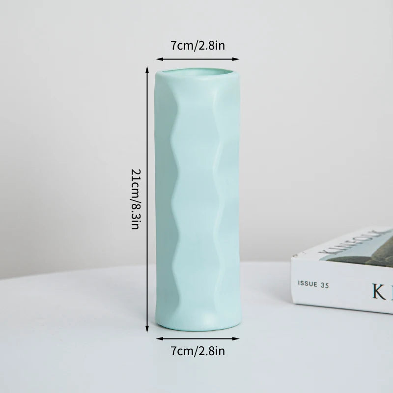 Plastic Flower Vase Nordic Vases for Flowers Creative Spiral Vases Ins Flower Arrangement Container Desktop Ornament Room Decor