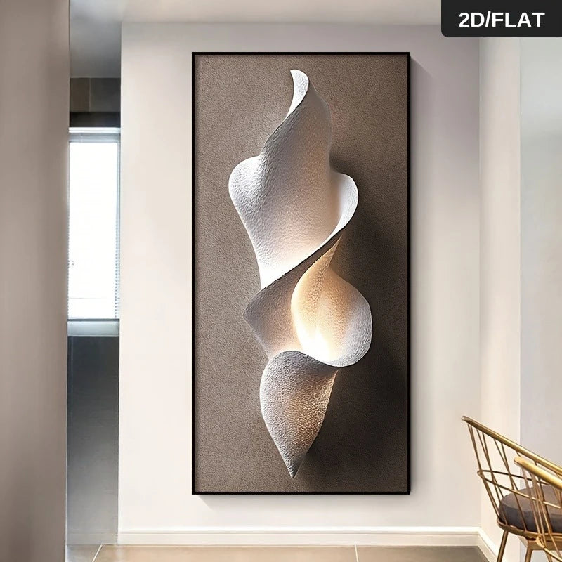 2D/FLAT Large Abstract Creative Spiral Canvas Wall Art, Unframed 2D Creative Pattern Art Prints for Living Room Wall Decorations