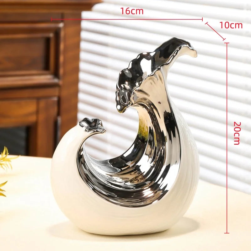 Ceramic Vase Abstract Irregular Folds Handmade Spiral Porcelain Vase Ceramic Handicrafts Flower Vases Flowerpot Vases Pots