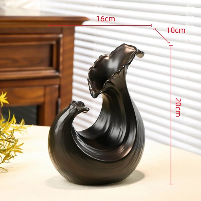Ceramic Vase Abstract Irregular Folds Handmade Spiral Porcelain Vase Ceramic Handicrafts Flower Vases Flowerpot Vases Pots