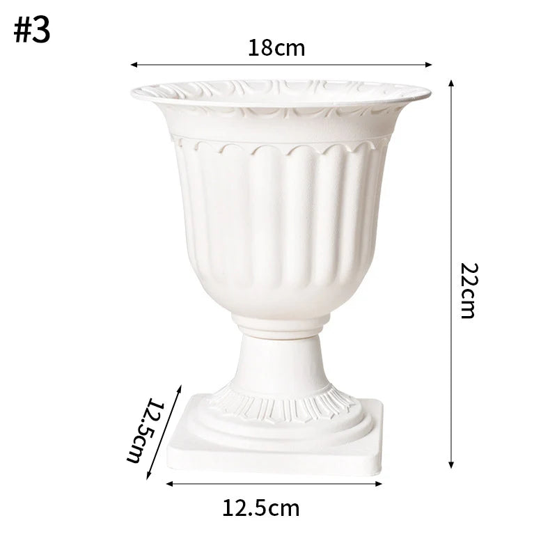 Imitation Ceramic Vase Modern White Plastic Flower Vase Creative Spiral Boho Aesthetic Irregular Flower Vases Wedding Home Decor